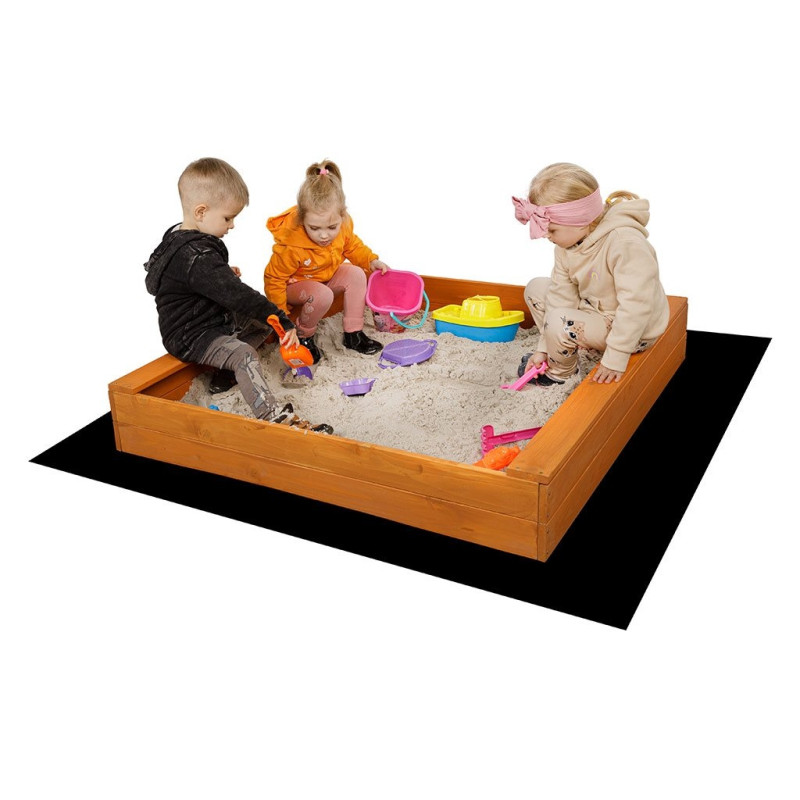 Detské drevené pieskovisko s lavičkami Baby Mix 120x120 cm 5