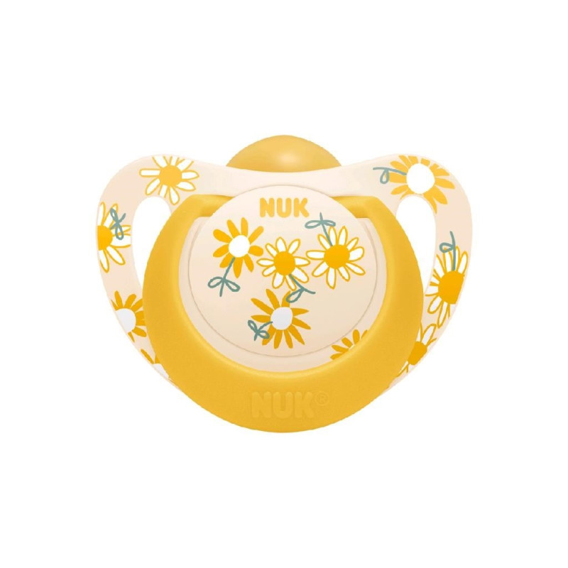 Dojčenský latexový cumlík NUK Star 18-36 m žltý 18-36 m