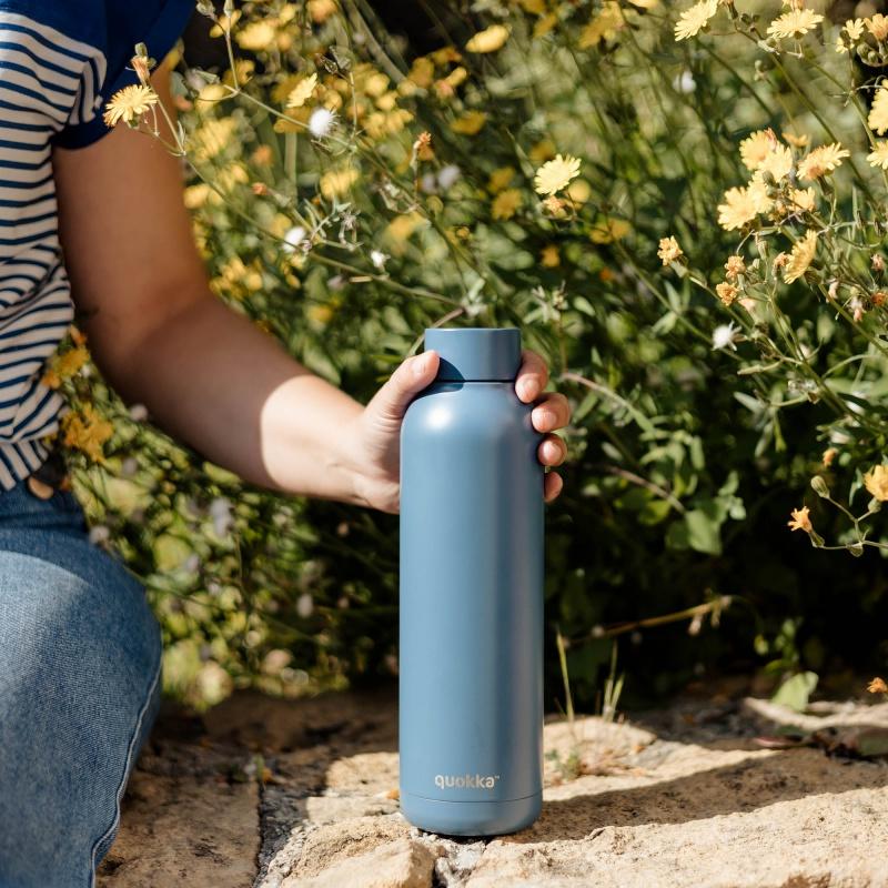 Quokka Solid, Nerezová fľaša / termoska Stone Blue, 630ml, 12094