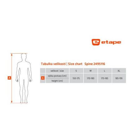 Etape Spine chránič chrbtice čierna veľ.L 5