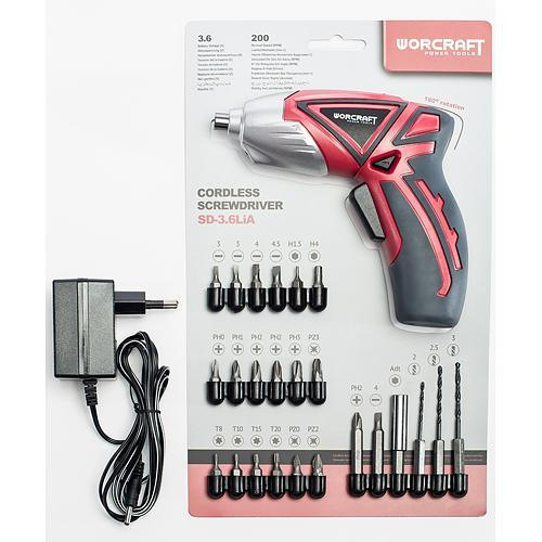 Skrutkovac Worcraft SD-3,6Li, mini 3.6V, 1.3Ah 4