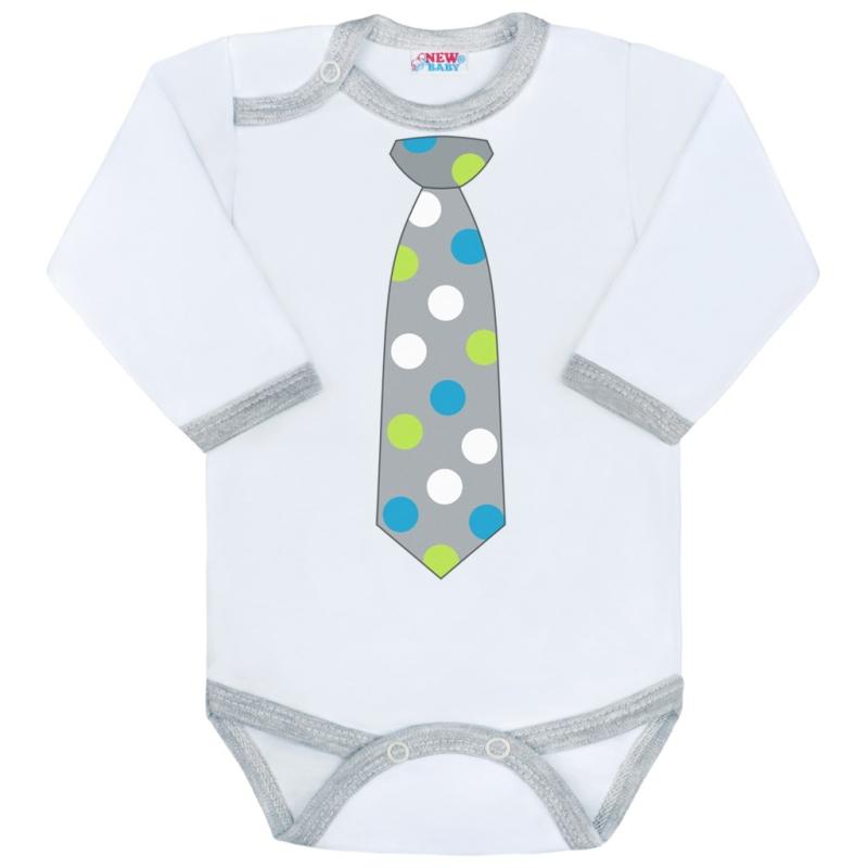 Body s potlačou New Baby s kravatou s bodkami 80 (9-12m)