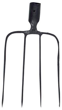 Vidly so 4 hrotmi, čierny lak, bez násady, MacHook