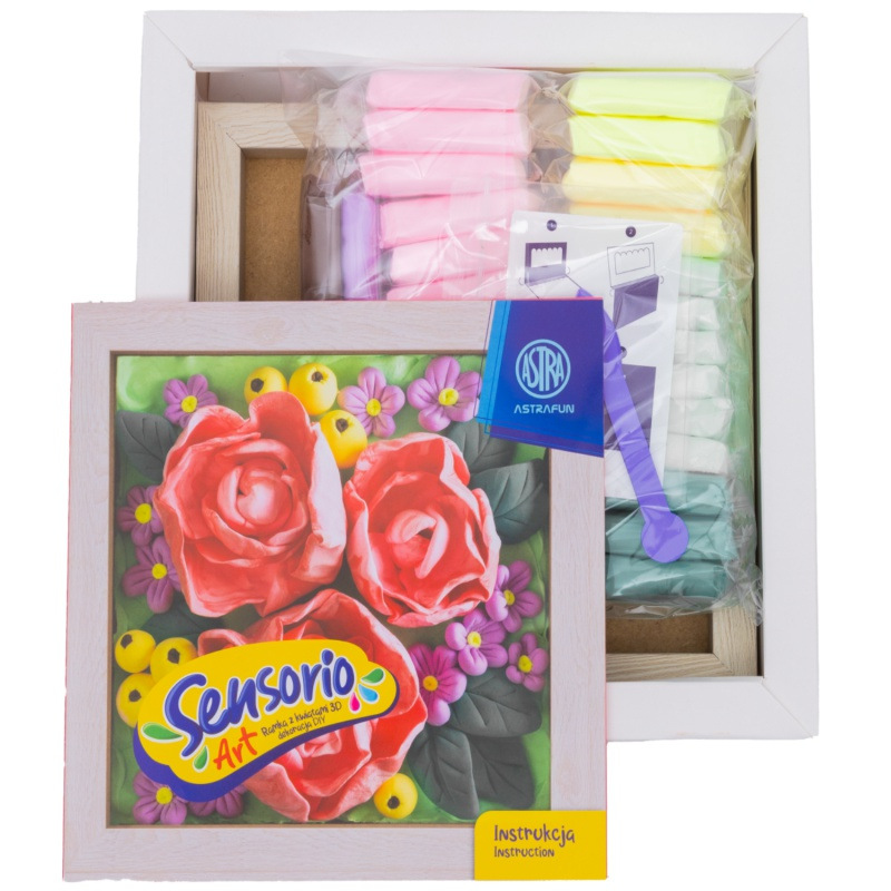 Modelovacia hmota s rámikom Astra Sensorio Art – Pivónie, 30 farieb, 336125002 1