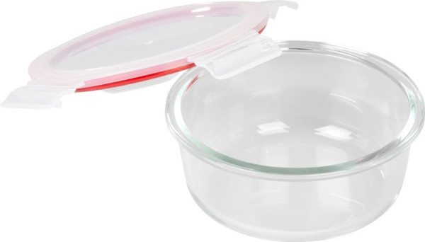 Dóza MagicHome, okrúhla, 650 ml, s vekom, Clip, sklenená 1