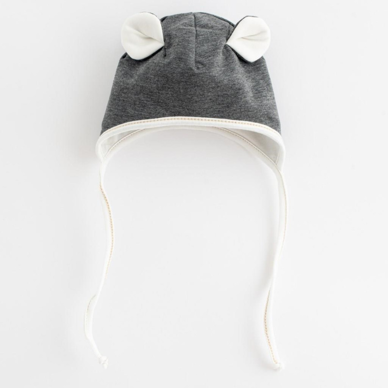 Jarná dojčenská čiapočka so šatkou na krk New Baby Sebastian sivá 74 (6-9m) 1