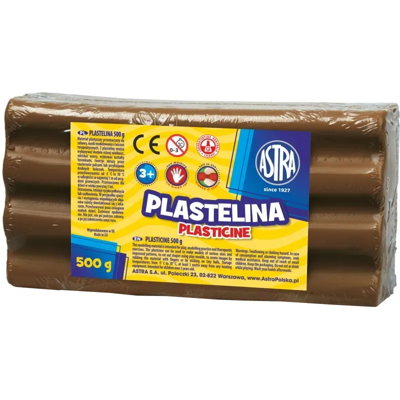 ASTRA Plastelína 500g Hnedá, 303117011