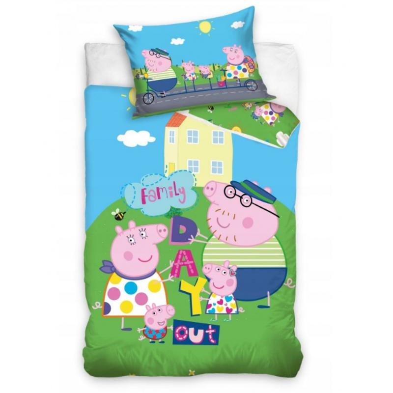 CARBOTEX Bavlnené obliečky do postieľky Peppa Pig, 100/135+60/40, PP234018