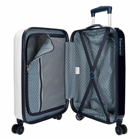 JOUMMA BAGS Luxusný detský ABS cestovný kufor MICKEY MOUSE White, 55x38x20cm, 34L, 4681762