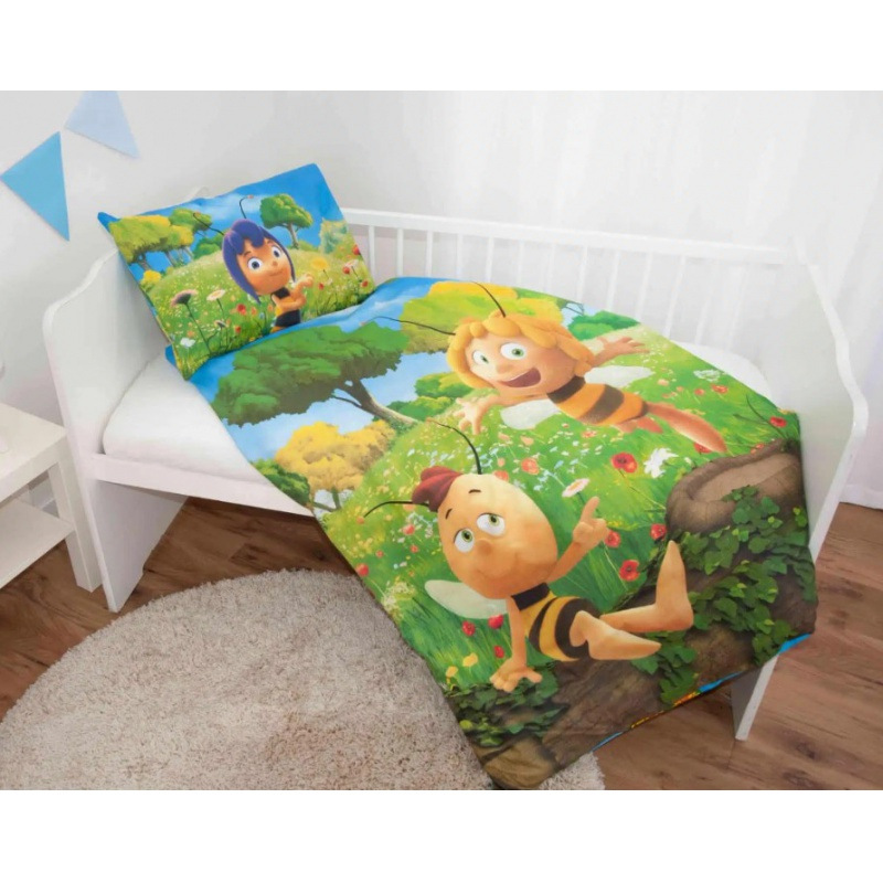 Detské bavlnené obliečky do postieľky Herding "Včielka Maja", 100/135+40/60 1