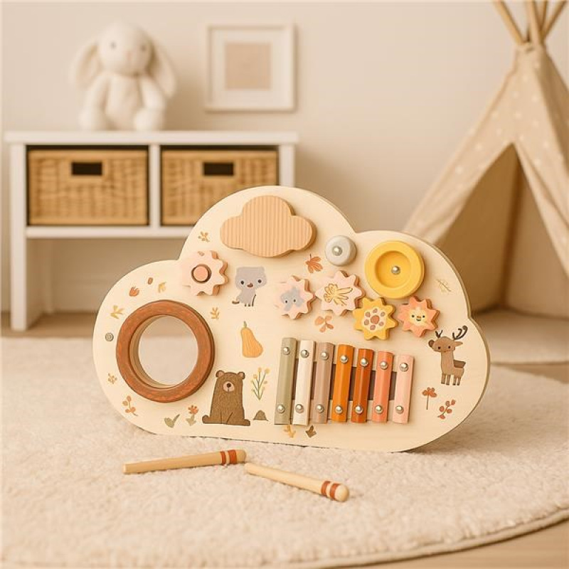 Activity Board Montessori Zvieratká Baby Mix 1