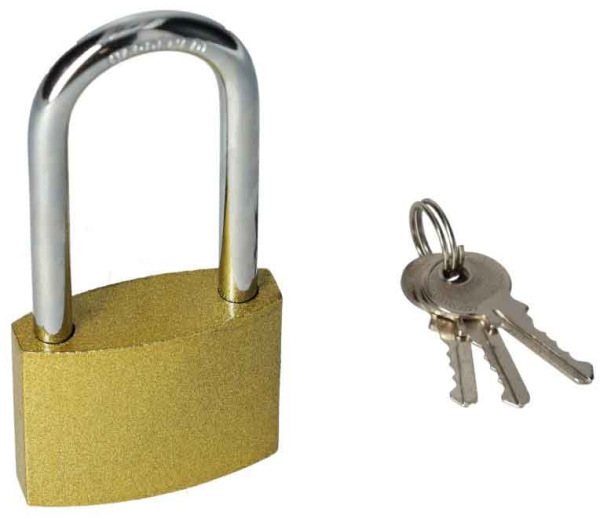 Zámok visiaci liatinový, predĺžený uzáver, AB-60 mm, XL-TOOLS