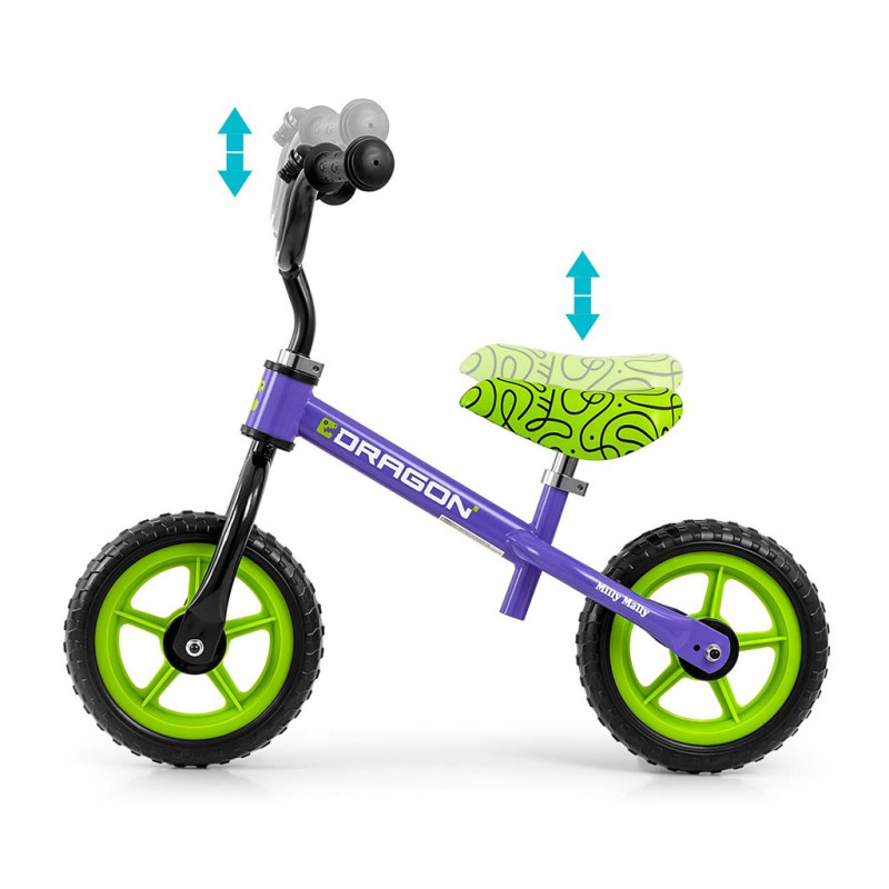 Detský balančný bicykel Milly Mally Dragon violet 1