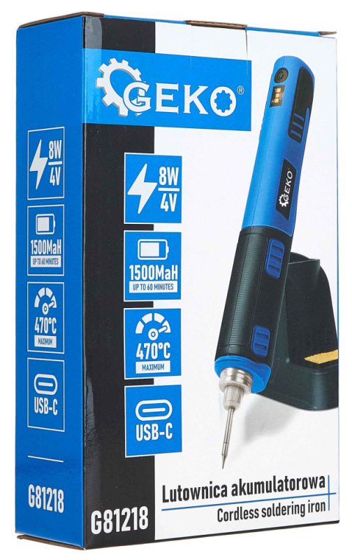 Akumulátorová spájkovačka 4V, 1.500mAh, 8W, GEKO 10