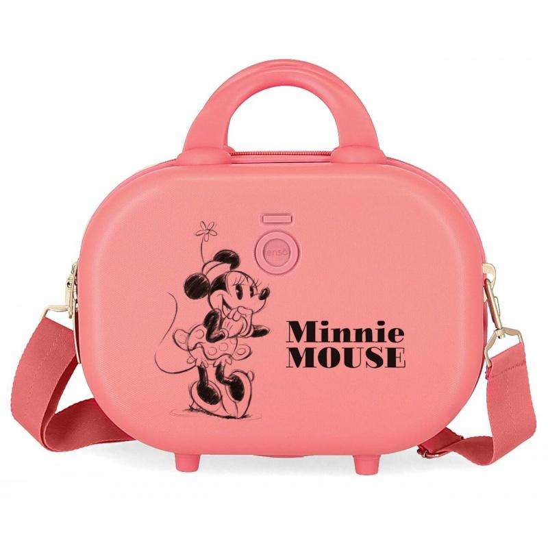 ABS Cestovný kozmetický kufrík MINNIE MOUSE Happines Coral, 21x29x15cm, 9L, 3663922