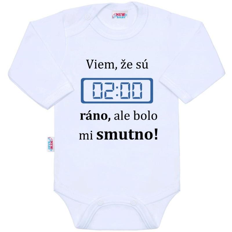 Body s potlačou New Baby 02:00 hodiny ráno 86 (12-18m)