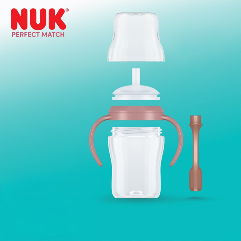 Kojenecká fľaša NUK Perfect Match na učenie so slamkou BEAR150 ml 3