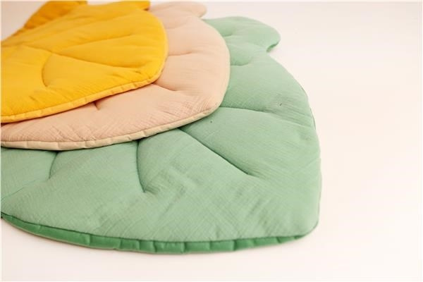 Mušelínová hracia deka New Baby Leaf beige 2