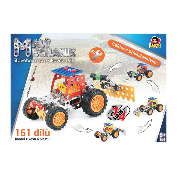Malý mechanik - traktor s príslušenstvom 4v1 2