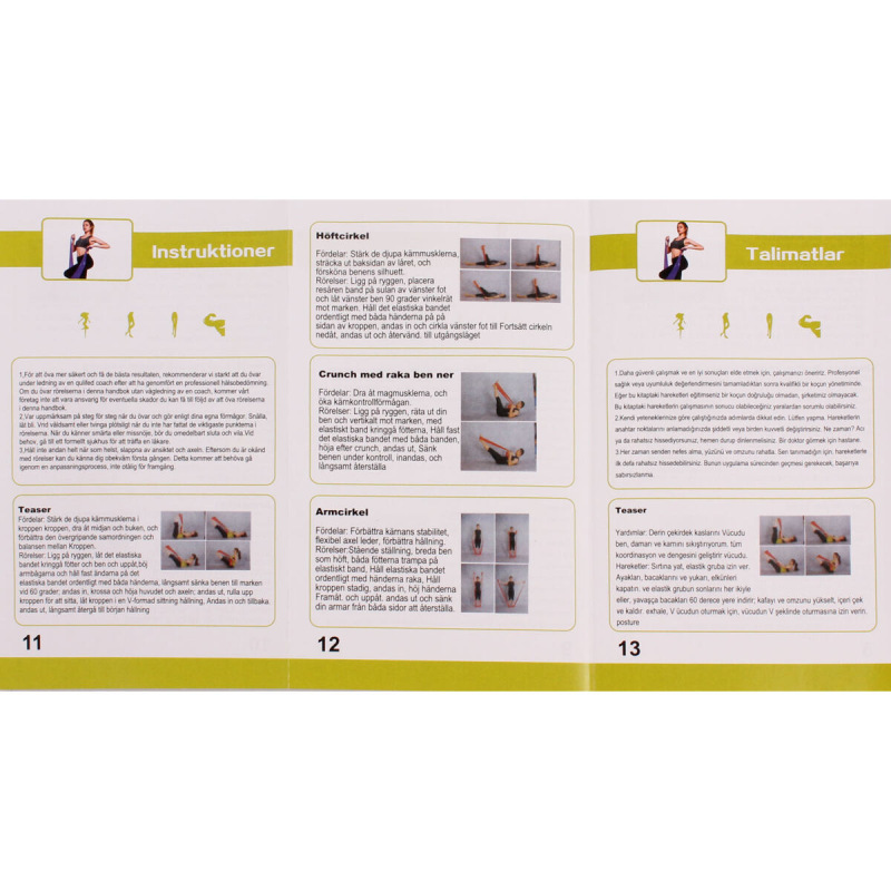 Yoga Stretch Mix 1500 sada posilňovacích gúm 5 ks mix farieb 7