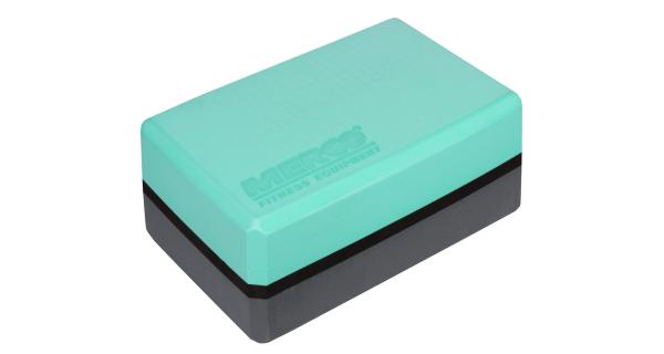 Merco Yoga Block Duo kocka na jógu zelená-antracitová 10 cm