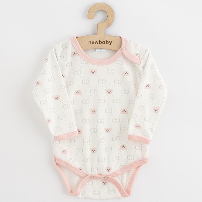 Dojčenské body New Baby Classic II medvedík ružový 80 (9-12m)