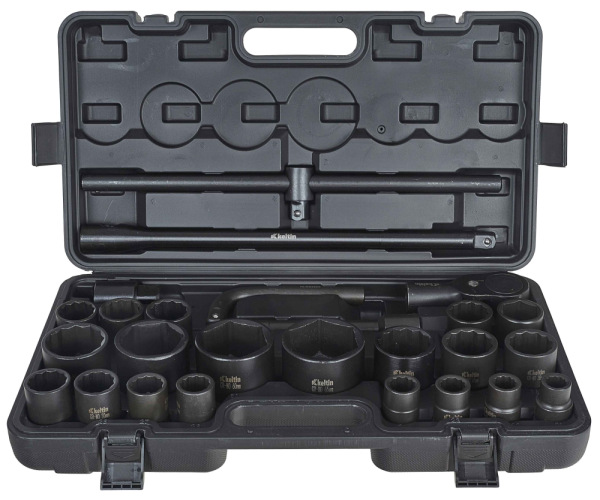 Gola sada s úderovými hlavicami 3/4" a 1", 26-dielna, 17-65 mm, 12-HRAN, kufor, KELTIN 1