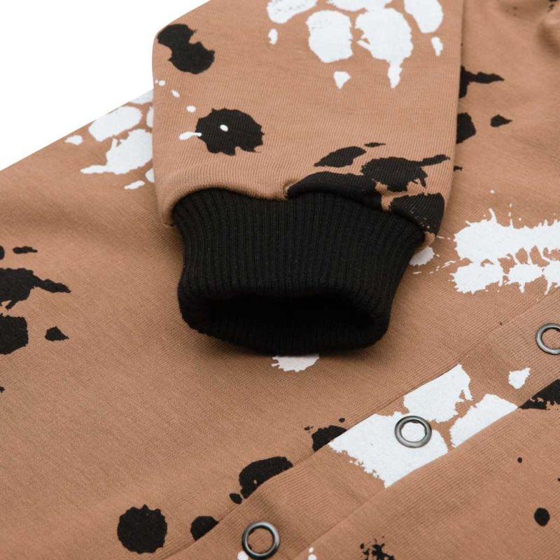 Dojčenský bavlnený overal s kapucňou a uškami New Baby labka horčicový 86 (12-18m) 2