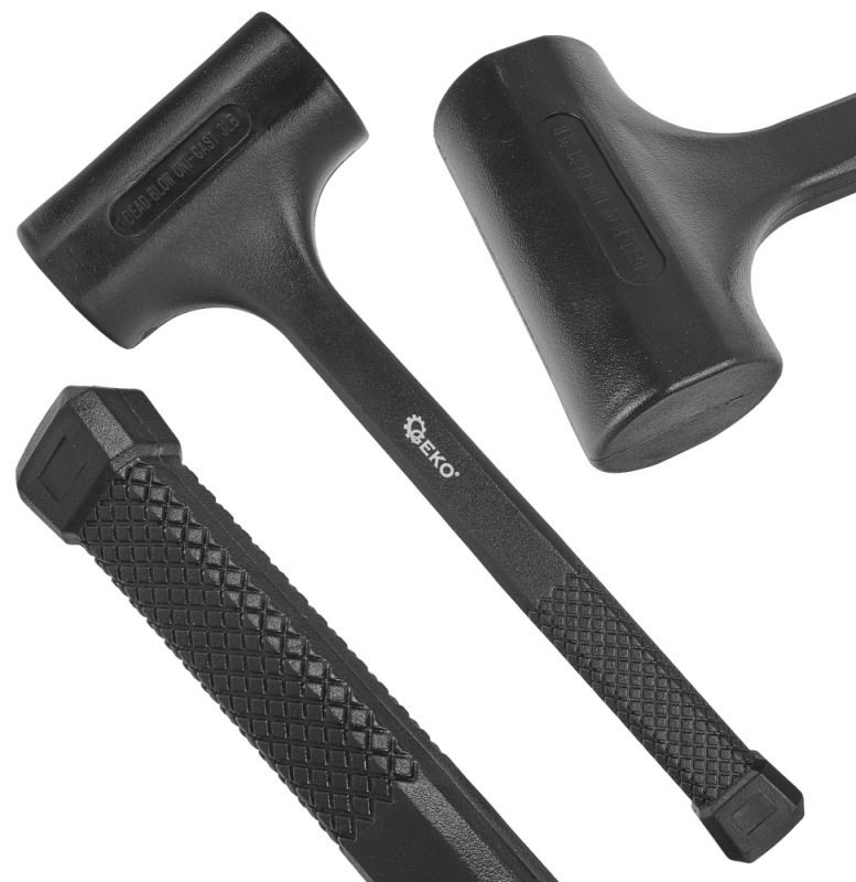 Gumené kladivo bez spätného rázu, priemer 65 mm, hmotnosť 1.350 g, GEKO 3