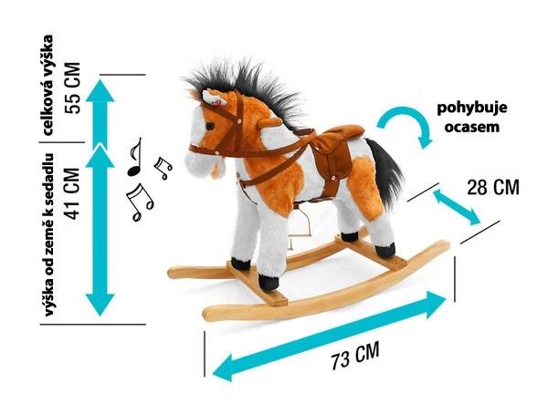 Hojdací koník s melódiou Milly Mally Jurášek svetlo hnedý