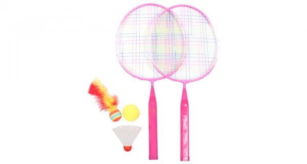 Merco Training Set JR badmintonová sada ružová