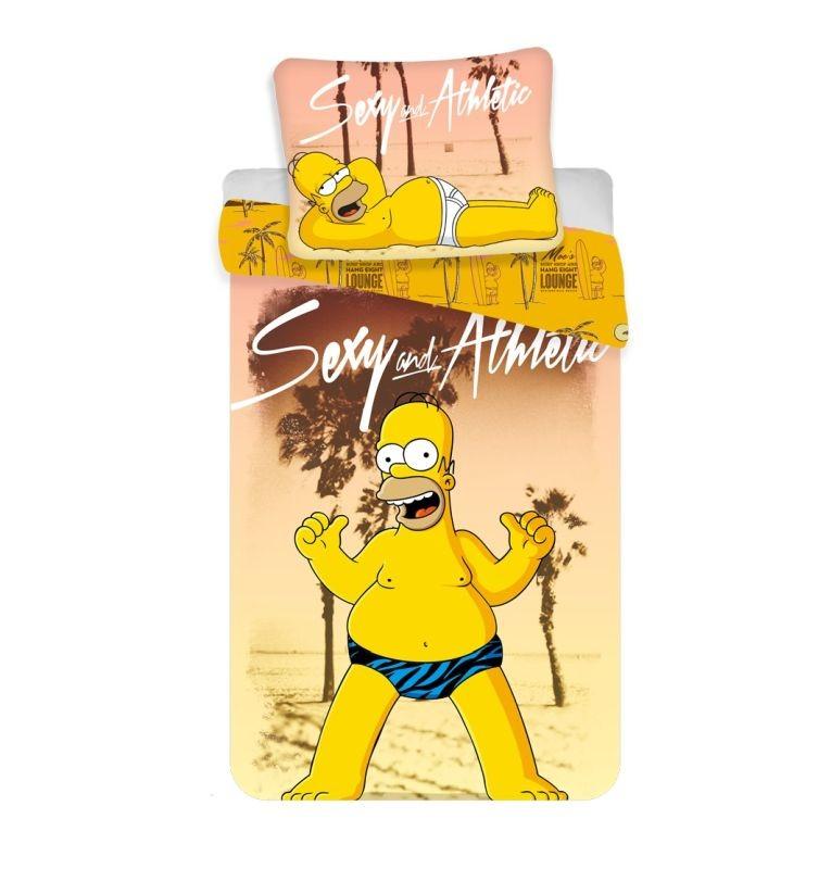JERRY FABRICS Obliečky Homer Simpson beach 140/200, 70/90
