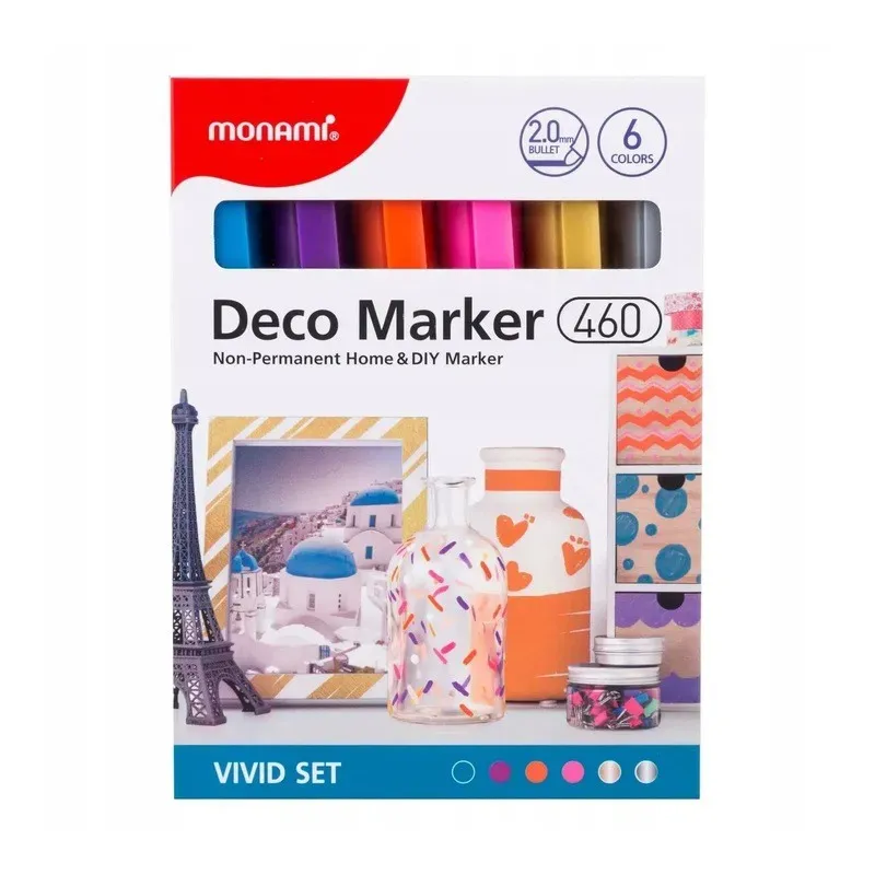 ASTRA MONAMI Deco Marker 460, 2mm, sada VIVID, 6ks, 20800015020