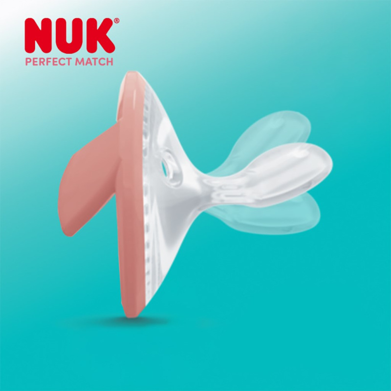 Cumlík NUK Perfect Match 0-6m 2 ks beige/red 0-6 m 4