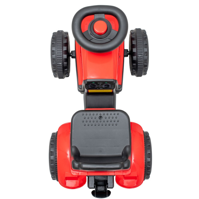 Detské odrážadlo traktor s vlečkou a náradim Baby Mix Benny červený 2