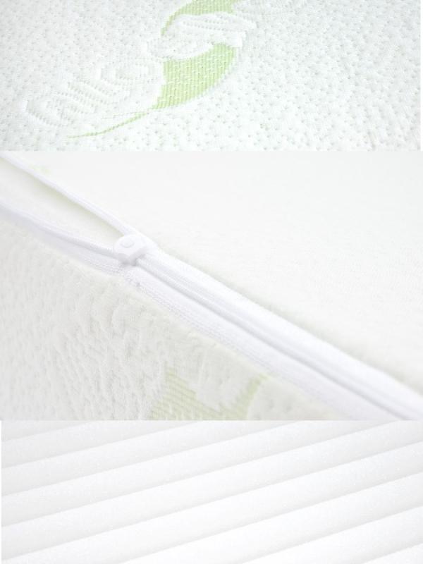 Dojčenský vankúš - klin Sensillo biely Luxe s aloe vera 30x37 cm do kočíka