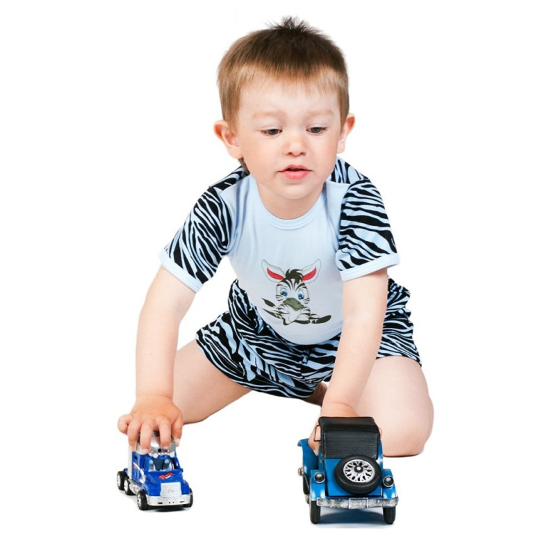 Detské kraťasy New Baby Zebra modré 68 (4-6m) 1