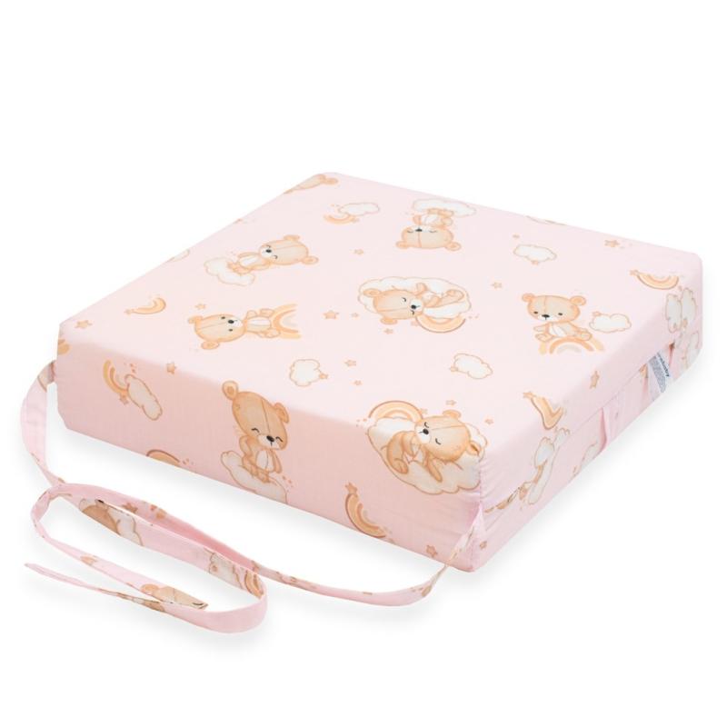 Detský podsedák na stoličku New Baby BASIC Bear pink