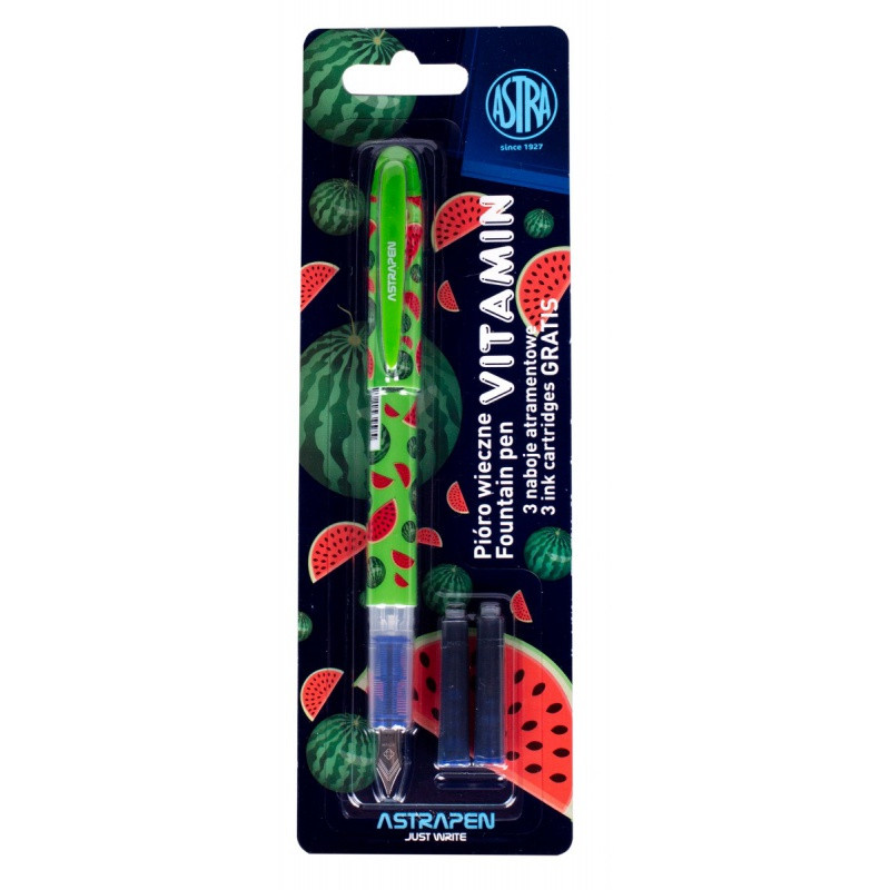 Plniace atramentové pero AstraPen Vitamin + 3ks náplň, mix farieb, blister, 203120002 1