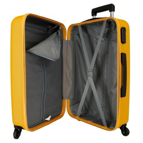 JOUMMA BAGS Sada ABS cestovných kufrov ROLL ROAD FLEX Ochre, 55-65cm, 584956D