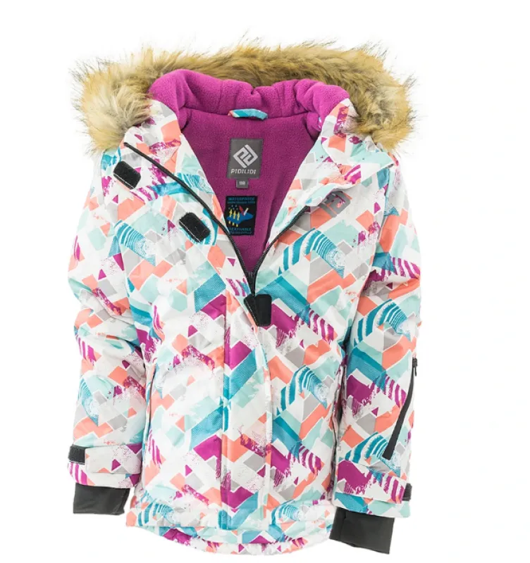 Zimná lyžiarska bunda pre dievčatá, Pidilidi, PD1098-03, ružová, veľ. 104