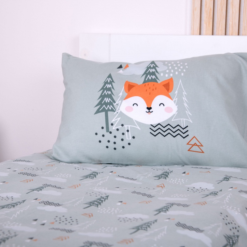 Detské flanelové obliečky do postieľky Herding "Nordic Forest", 100/135+40/60 2