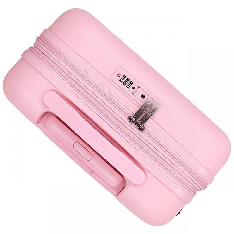 PEPE JEANS Highlight Light Pink, ABS Cestovný kufor, 55x40x20cm, 37L, 768862C (small exp.) 6