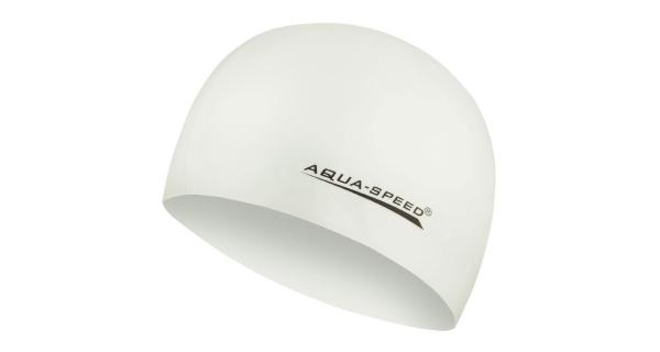 Aqua-Speed Mega kúpacia čiapka biela
