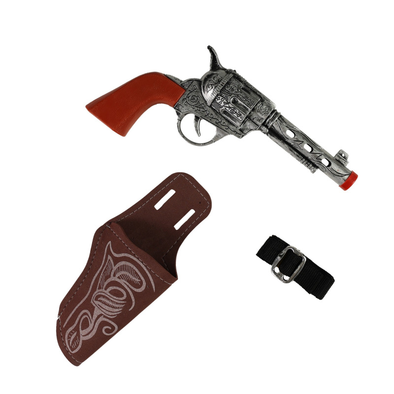 Kovbojská pištoľ s puzdrom a zvukom 2 druhy 2