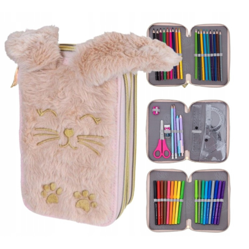 Trojposchodový peračník s náplňou AstraBAG FLUFFY BUNNY, AC31, 503024083