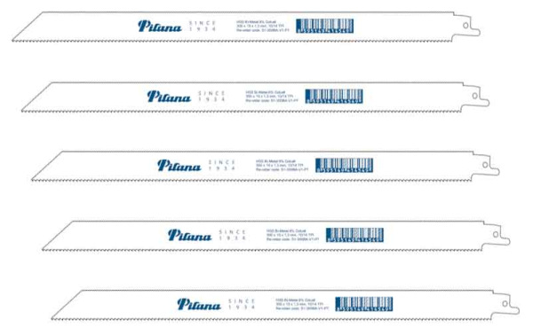 Mečový pílový list na kov a nerez 300x19x1,3 mm,10/14 zubov, BiMetal Co-8%, PILANA