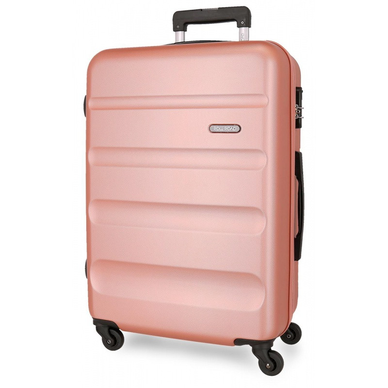 ROLL ROAD Flex Nude, ABS Cestovný kufor, 65x46x23cm, 56L, 584926C (medium)