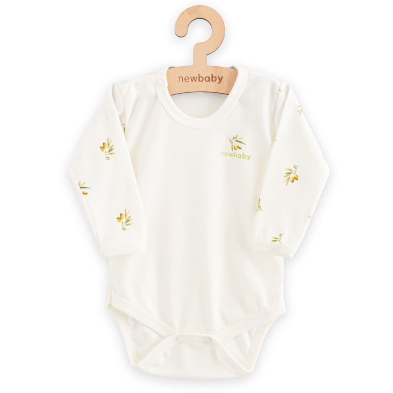 Dojčenské body s dlhým rukávom z organickej bavlny New Baby Olivy 74 (6-9m) 1