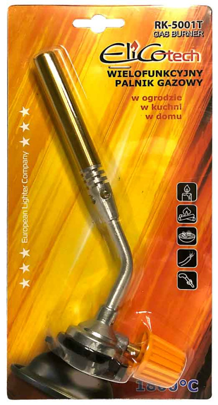 Spájkovacia lampa s reguláciou na plynovú reguláciu, otočný uzáver, ELICO 5